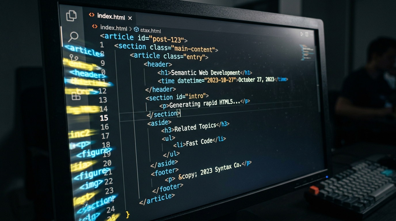 Semantic HTML Generation Speed article tags